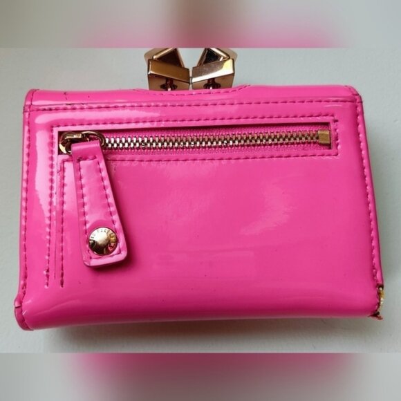 TED BAKER Pink Bow Small Tri Fold Wallet - Picture 2 of 11